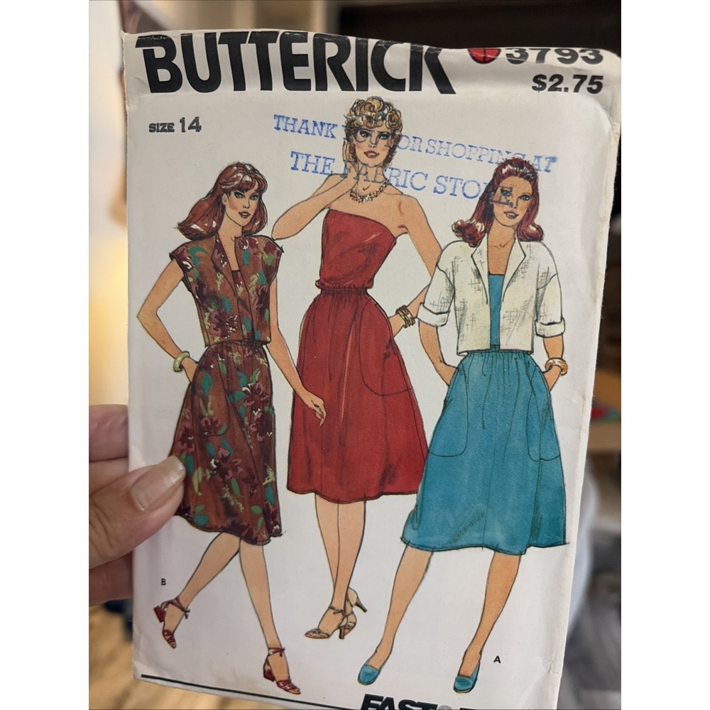 VTG 70s Butterick 3793 Sewing Pattern Dress Jacket Size 14 Uncut Misses